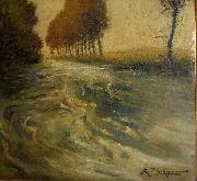 unknow artist Along the canal oil painting picture wholesale